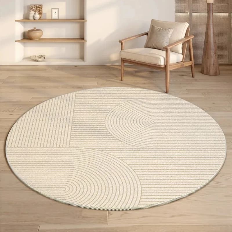 Modern Round Minimalist Bedroom Rug
