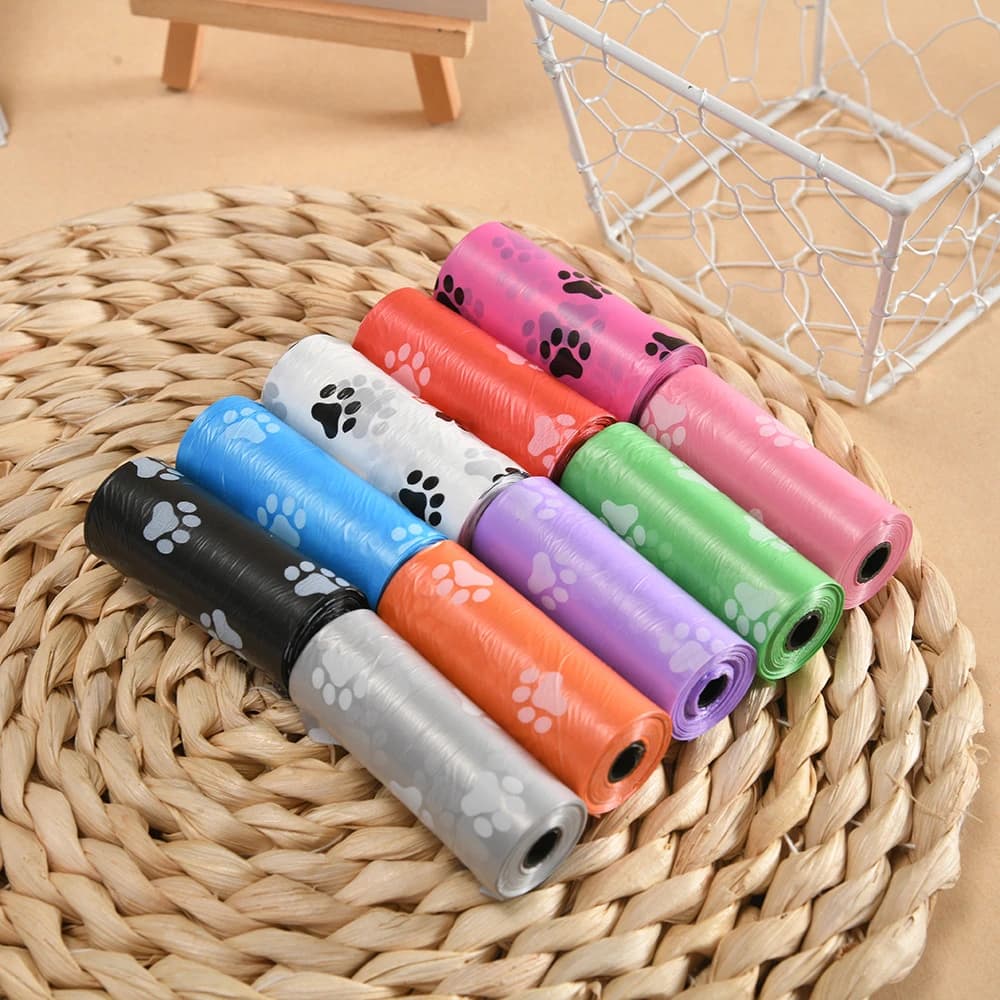 Paw Print Dog Poop Bags