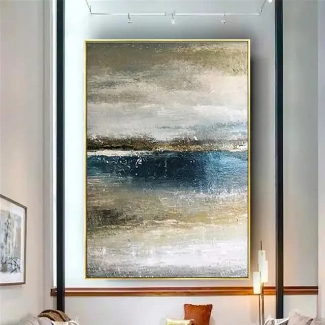 Abstract Canvas Wall Art with Gold Foil