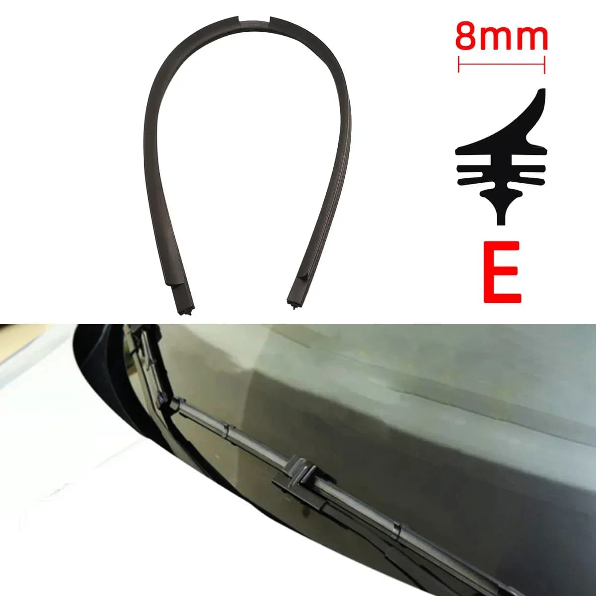 Universal Windshield Wiper Blade Refill Strips