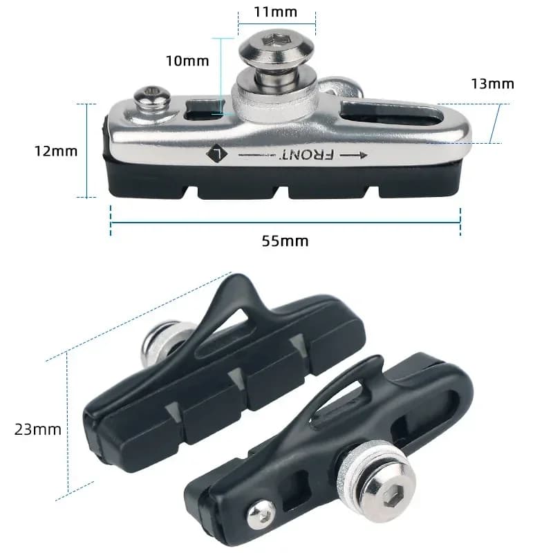 55mm C-Brake Pads with Metal Rings