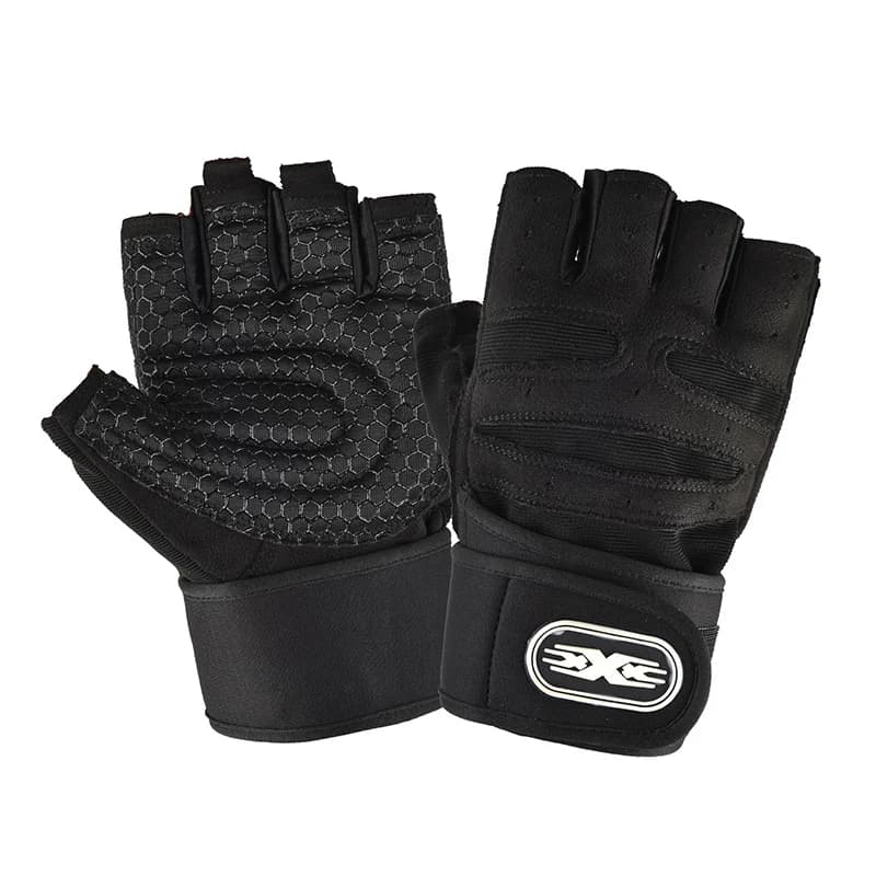 Half Finger Workout Gloves with Wrist Wrap
