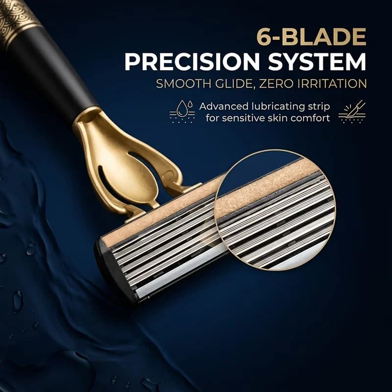 6 Blade Manual Razor for Men