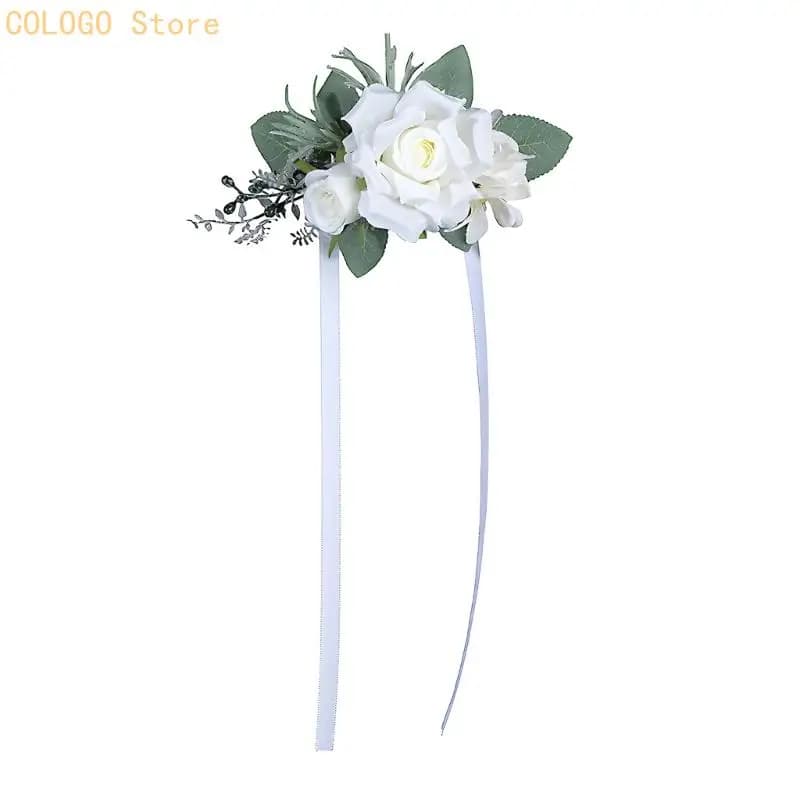 Silk Rose Corsage with Greenery