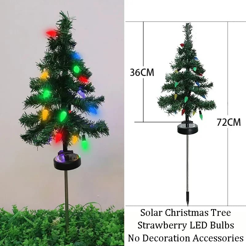 Solar LED Christmas Tree Stake Light