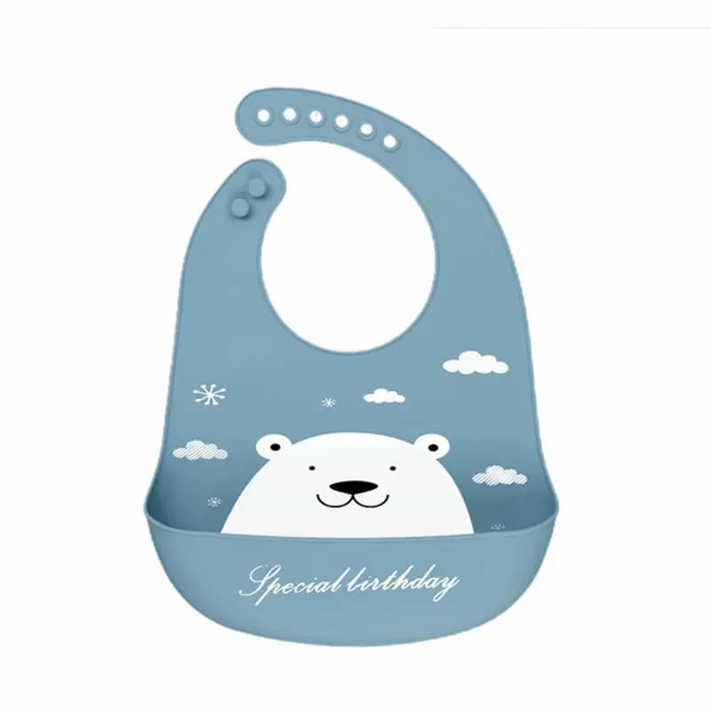 Silicone Waterproof Baby Bib Dinosaur Print
