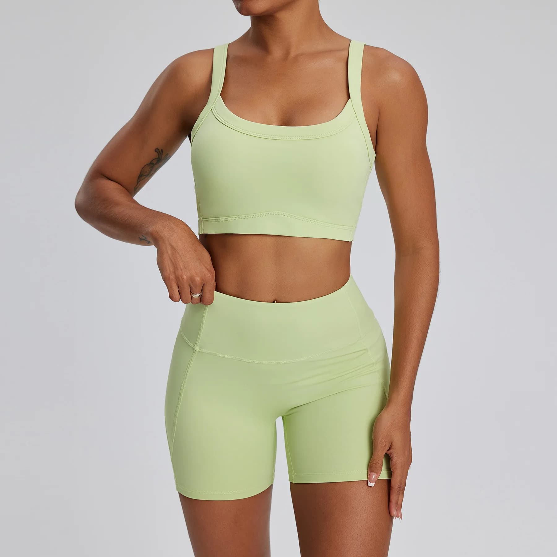 Yoga Set 2PCS Women Gym Long Sleeve Sportswear Workout Clothes Athletic Wear High Waist Bell-bottoms Fitness Bra Sports Suits