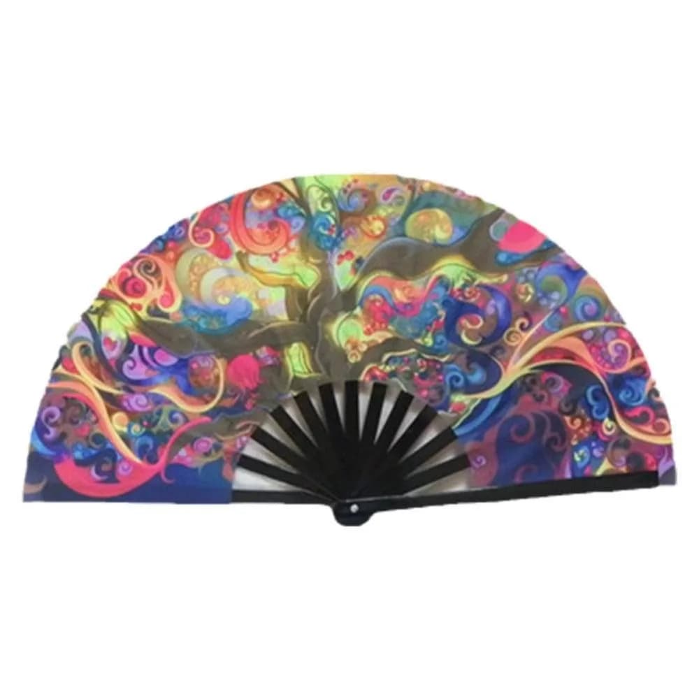 UV Fluorescent Folding Hand Fan