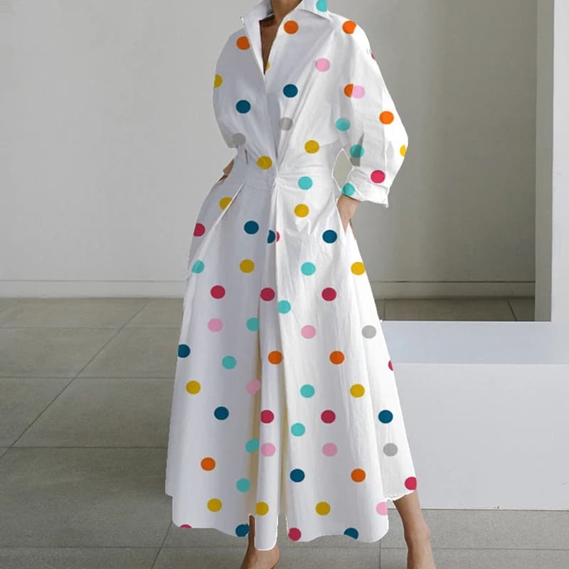 Women's Spring Long Sleeve Print Dress