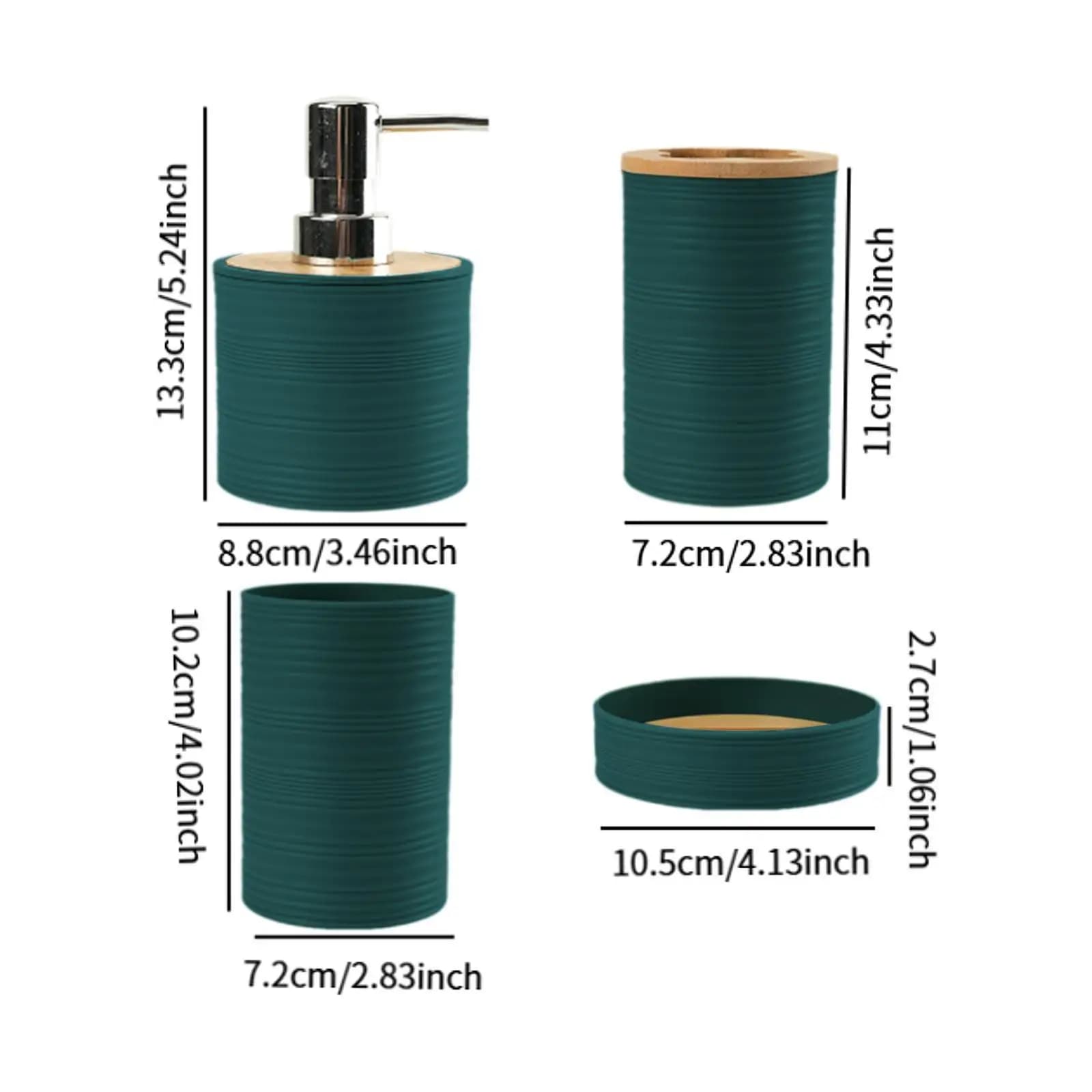 4 Pieces Bathroom Accessories Set ,Bath Accessory Complete Set, Bathroom Decor