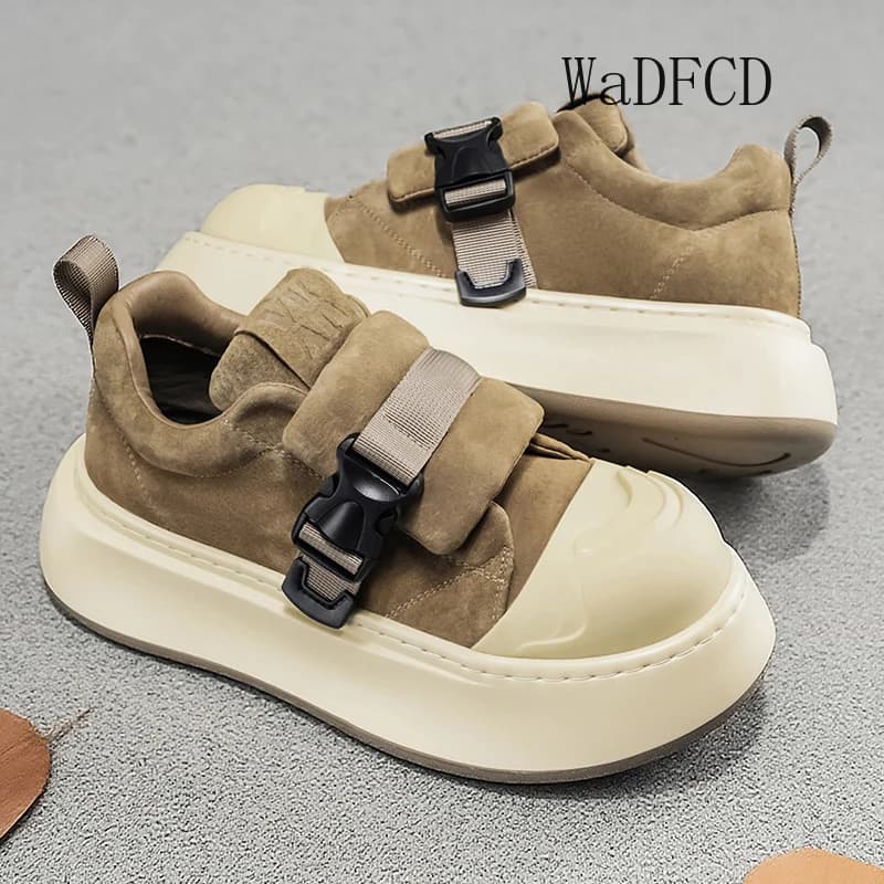 Sneakers Casual Men Original Designer Easy Matching Board Shoes Fashion Leather Breathable Height Increased Platform Sport Shoes