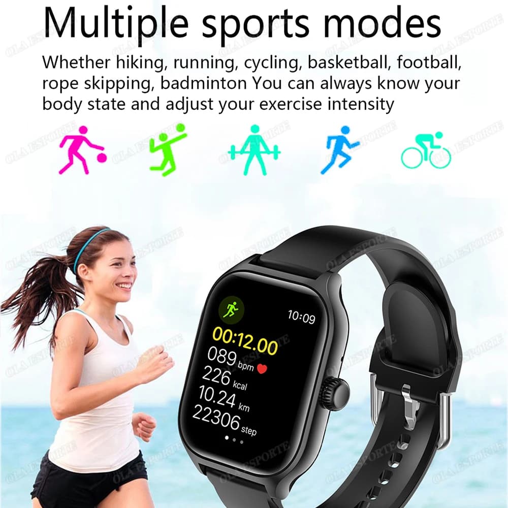 2027 New Smart Watch 2.01" HD Display Answer Make Call Message Preview Sports Modes DIY Dial Weather Forecast For Men Women H10