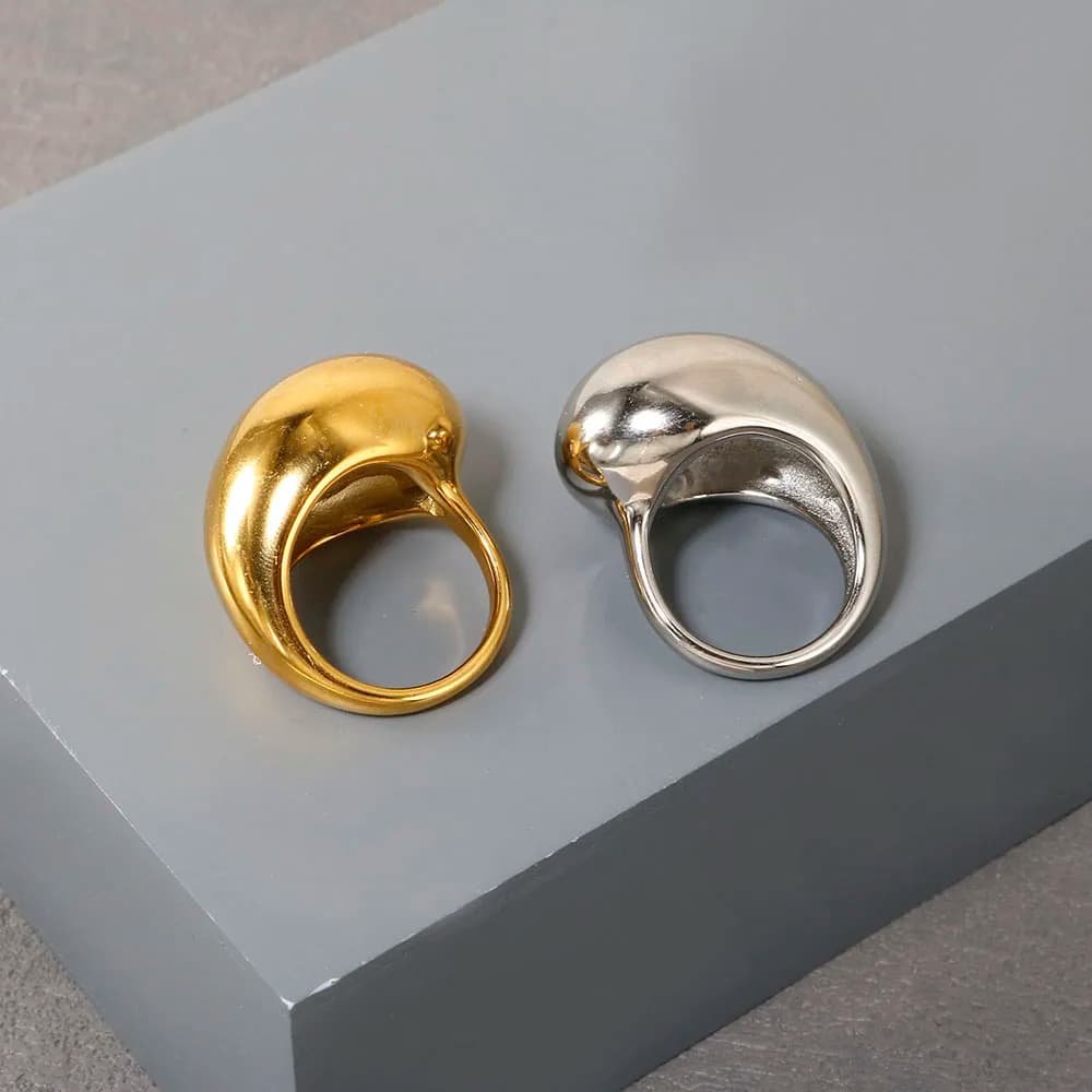 Crystal Zircon Stainless Steel Ring Band