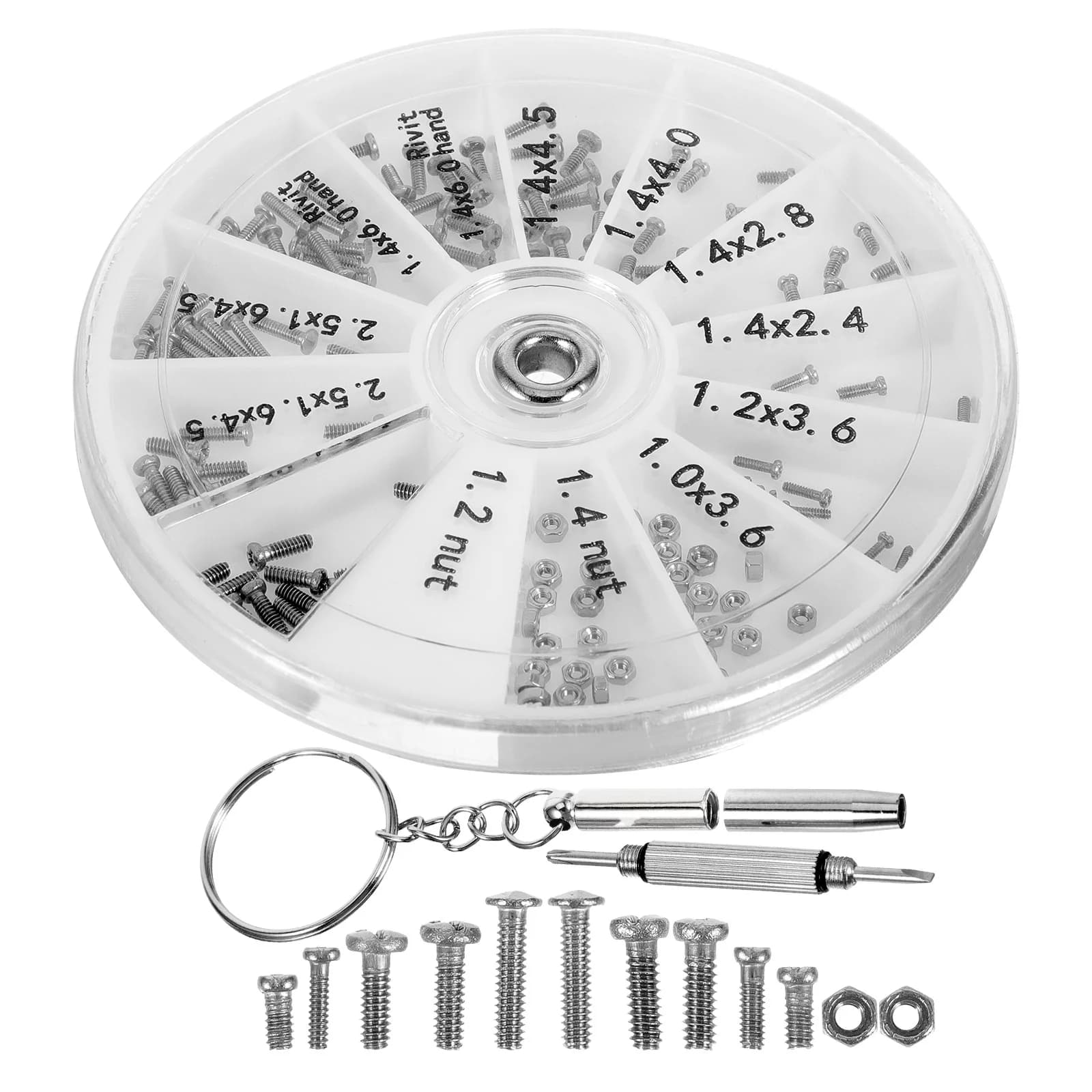 Eyeglass Repair Kit With Screws And Screwdriver