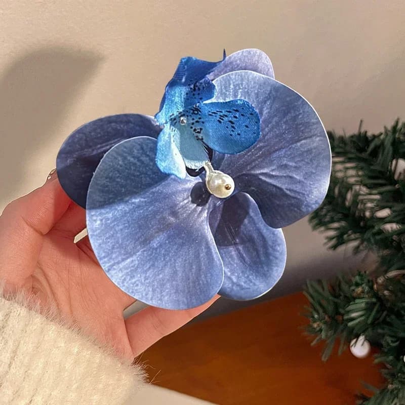 Pink Orchid Flower Hair Clip