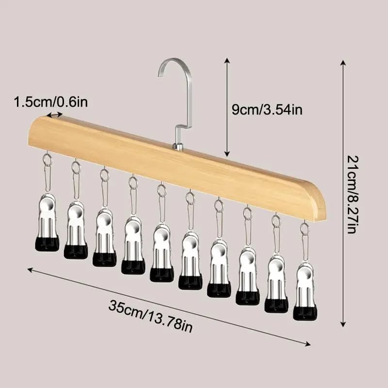 Hanging Closet Organizer with 10 Clips