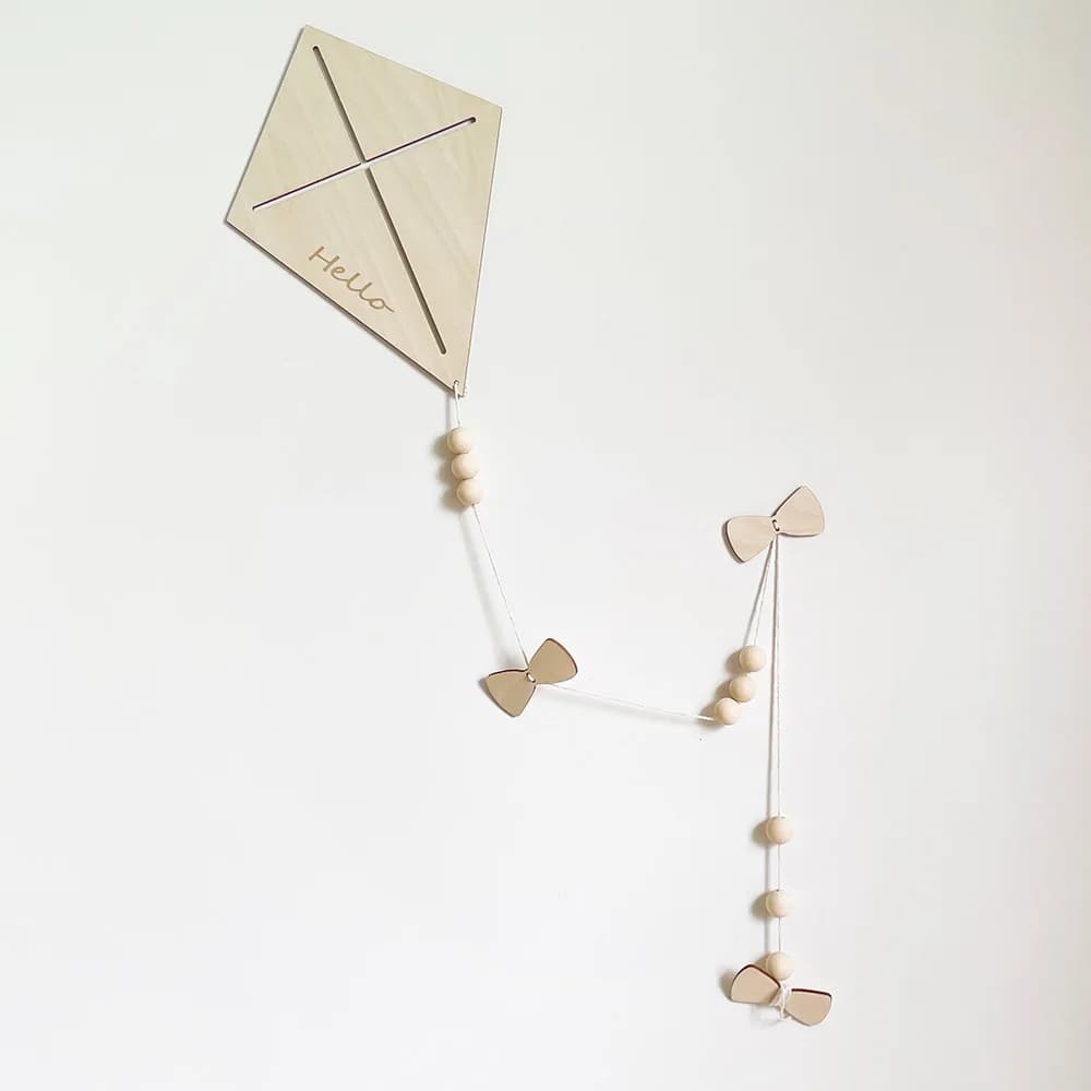 Nordic style children's room wooden wall decoration Creative kite home wall decoration