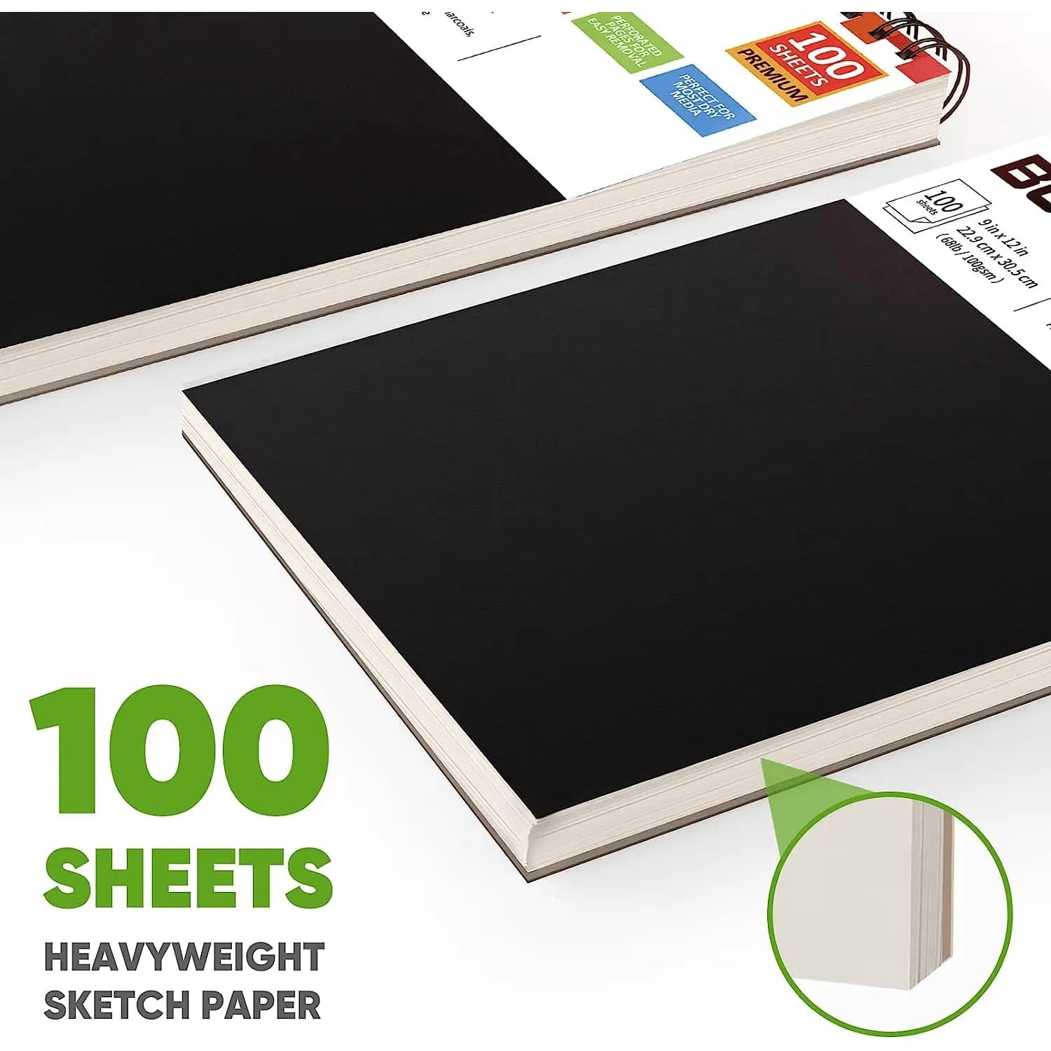 Spiral Bound Sketch Book 9x12 100 Sheets