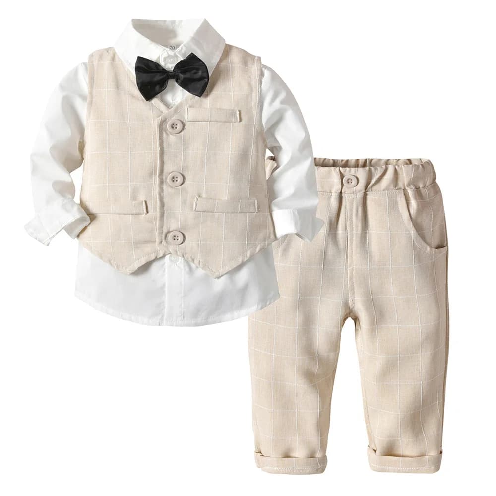 Kids Solid Formal Cotton Suit 1-6 Years
