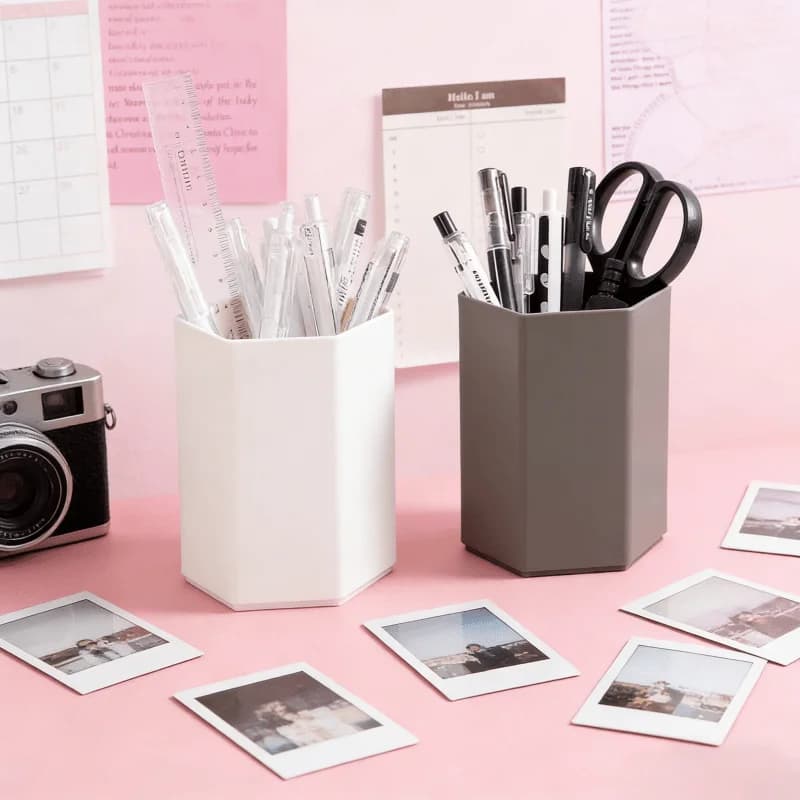 Office Desk Pen Holder - Simple and Durable, Suitable for Home Office, Dormitory, Learning Supplies Storage, and Desktop Storage