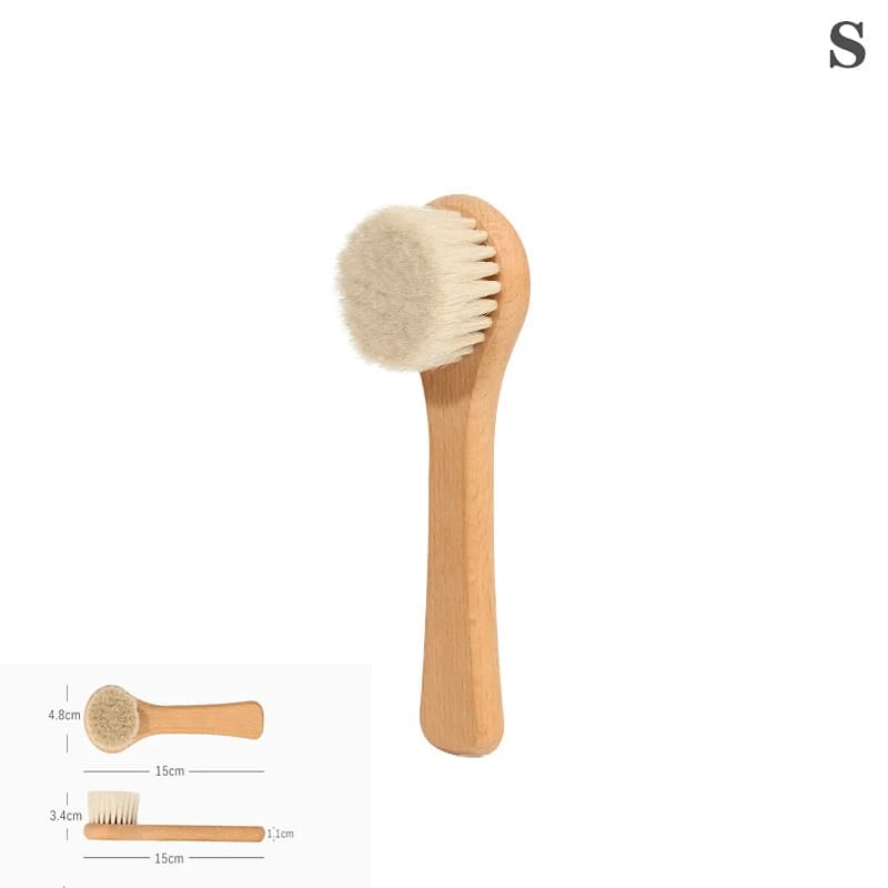 Wool Beard Brush with Beech Wood Handle