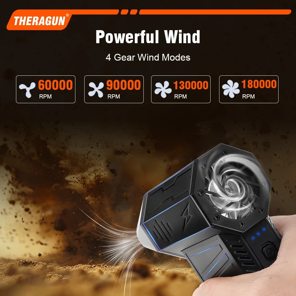 Updated X3Ultra Turbo Fan Jet, Mini Handheld 180000RPM Powerful Compressed Air Duster for Car Dryer/PC/Home Cleaning
