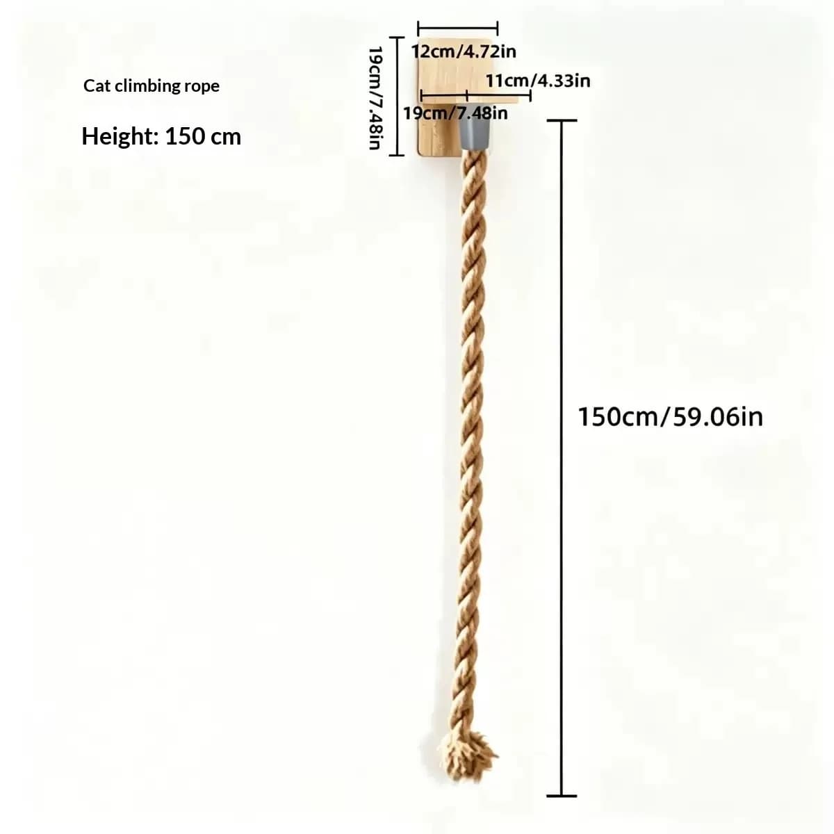 Floor to Ceiling Cat Tree with Sisal Rope Ladder