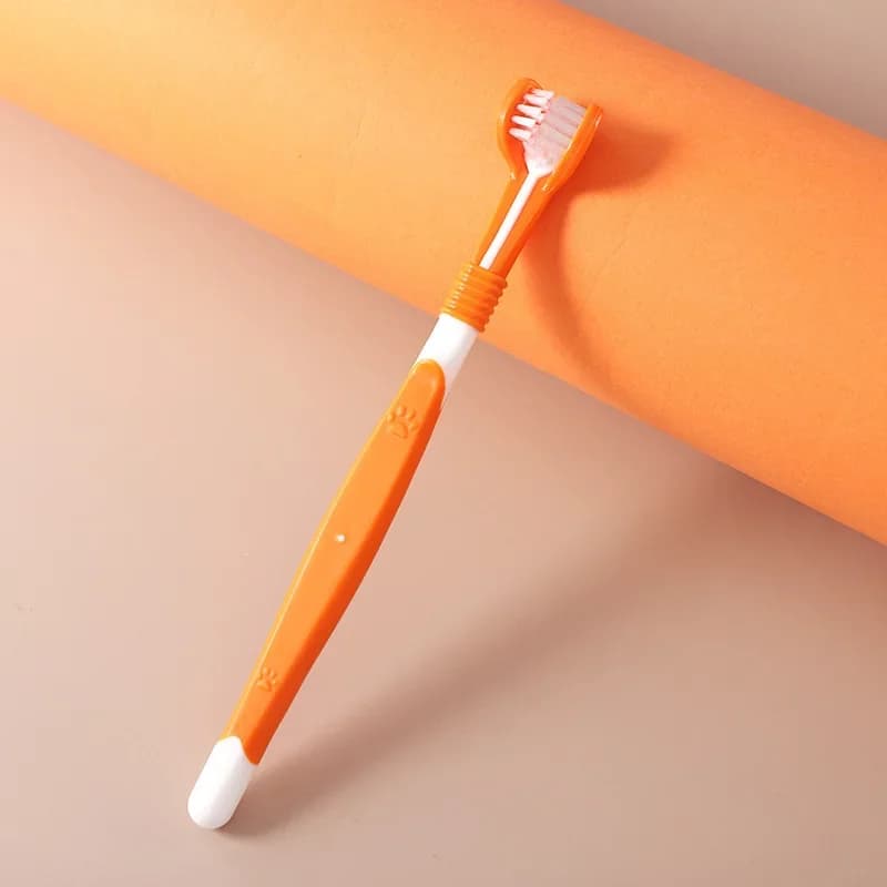 Three-Head Pet Toothbrush for Dogs