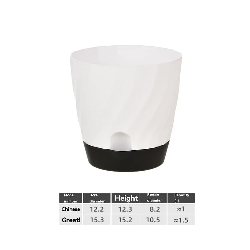 Plastic Flower Pot with Pedestal Base