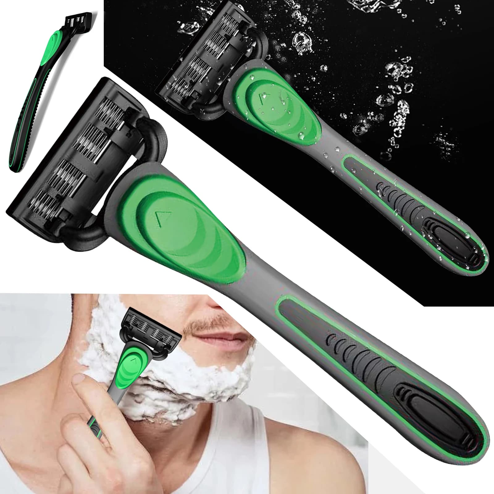 Manual Razor with 7-Layer Replaceable Blades