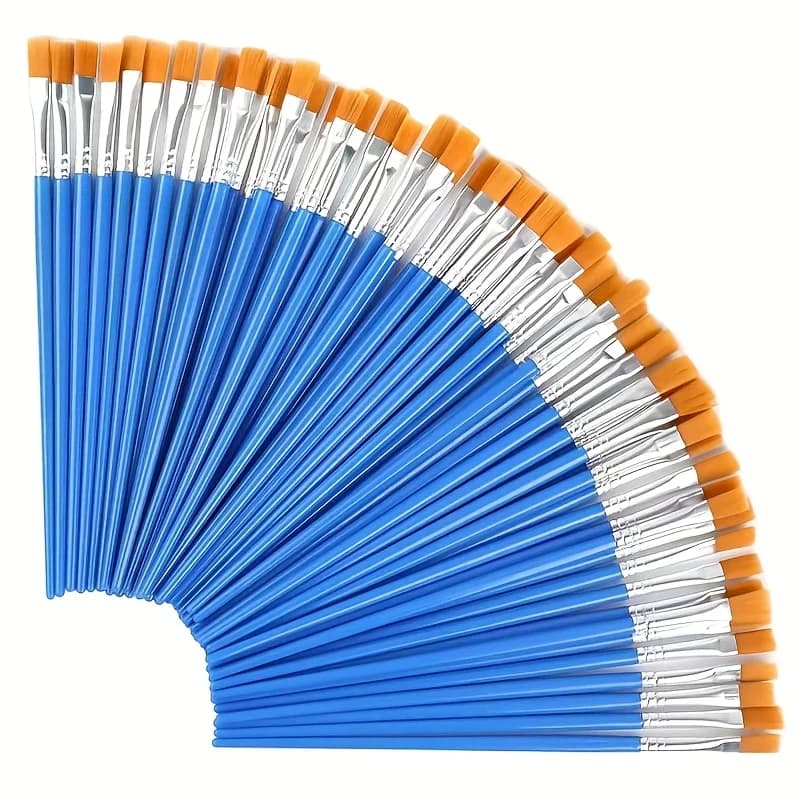 100-Piece Brush Set Wide and Round Head