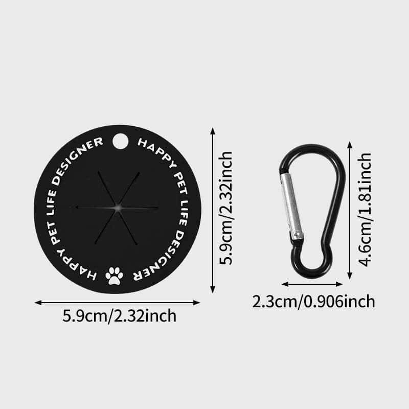 Dog Poop Bag Holder With Carabiner Clip
