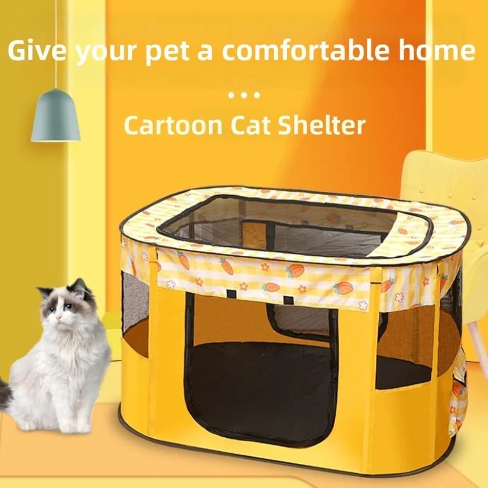 Portable Collapsible Pet Playpen with Oxford Cloth