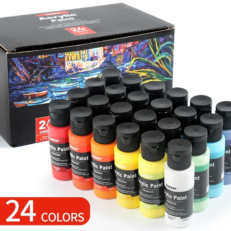 Acrylic Pigment Set 24/36 Colors 60ml