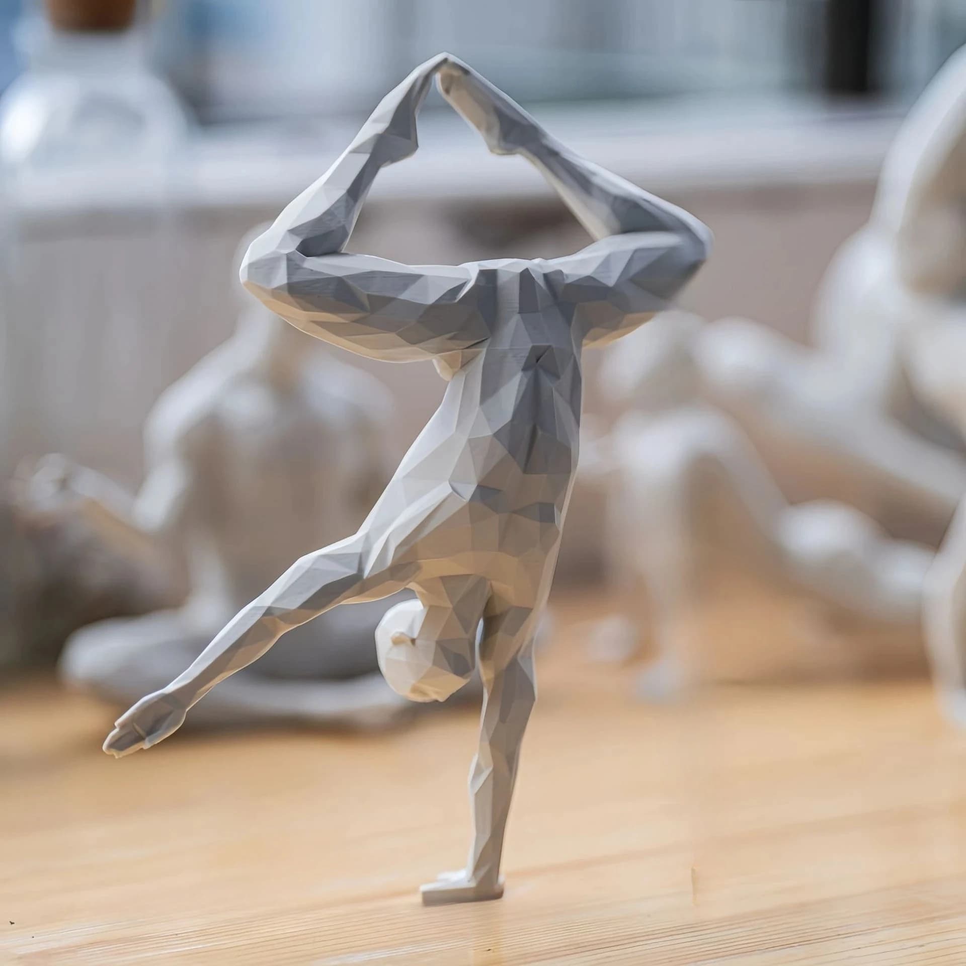 Yoga Man Figurine - Minimalist Home Decor Statue, Spiritual Accent for Living Room, Desktop, Bar & Gym Interiors,3D Printed