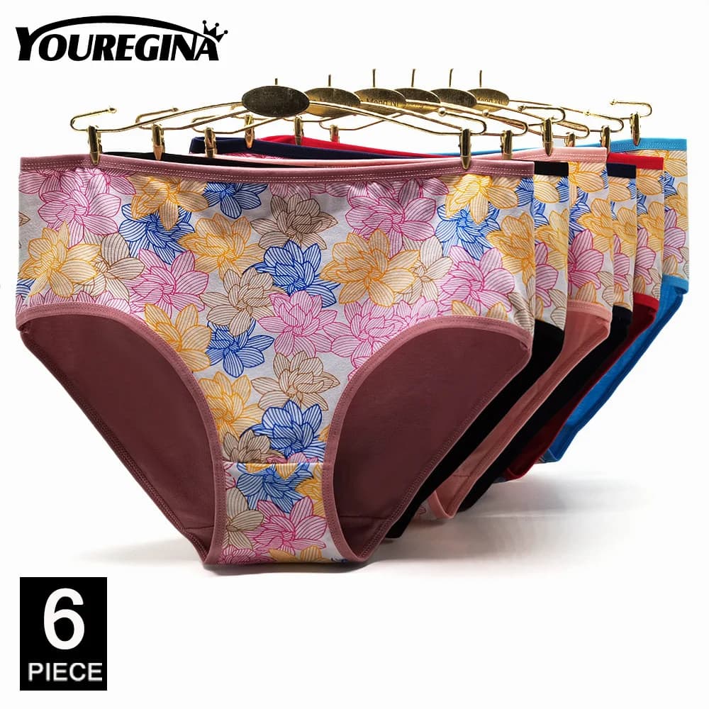 Women's Cotton Briefs Mid-Rise Six-Pack