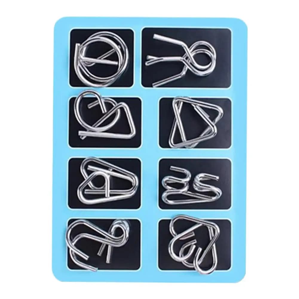 Metal Ring Disentanglement Puzzle Set