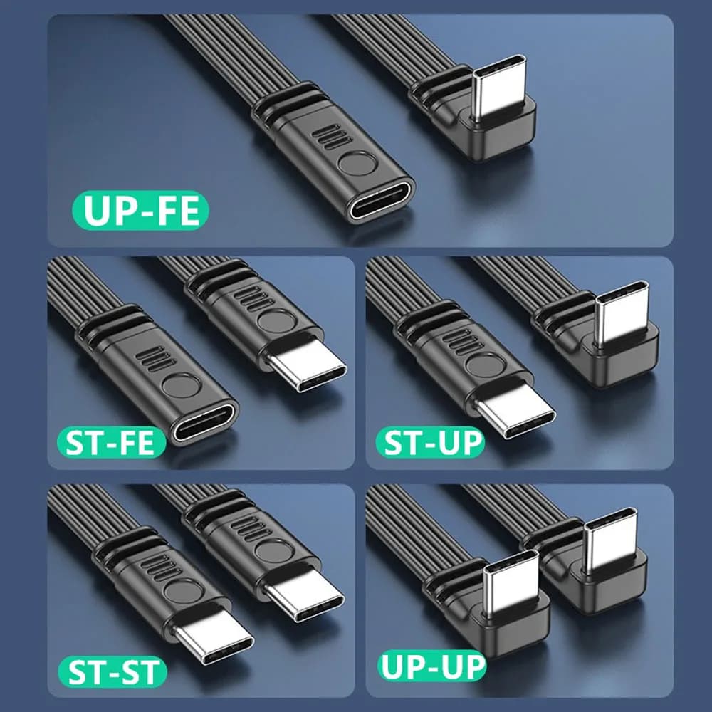 Type‑C Extension Cord Male to Female Fast‑Charge 480Mbps USB‑C Extender Wire for iPhone Samsung Xiaomi Smartphone Tablets Laptop