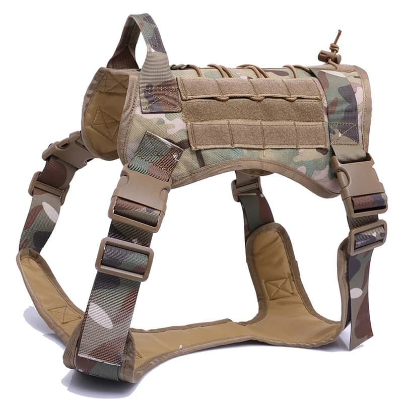 Tactical Dog Harness with MOLLE System