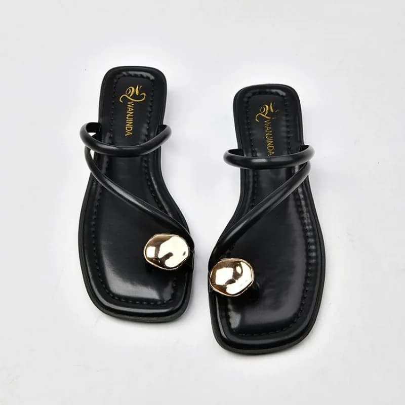 Women's Low-Heeled Clip Toe Sandals