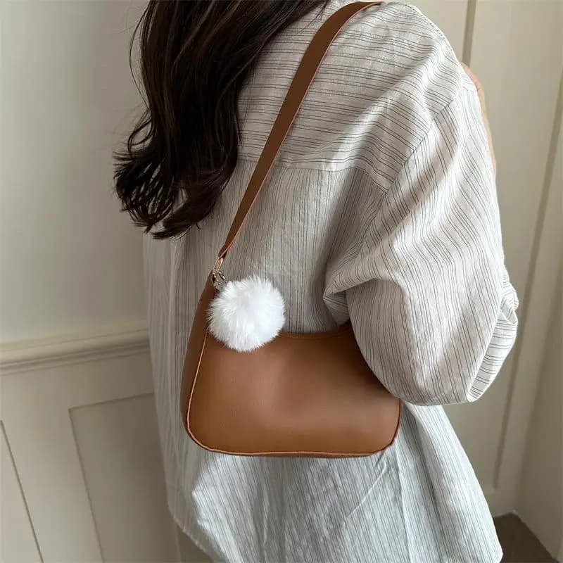 Fashionable And Trendy Solid-color Handbag, Simple And New Small Square Bag, Stylish And High-quality Single-shoulder Armpit Bag