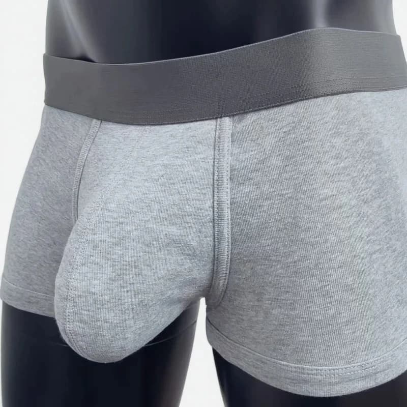 Men's Cotton Boxer Briefs with Large Pockets Comfortable Sexy Underpants Breathable Casual Briefs for Men