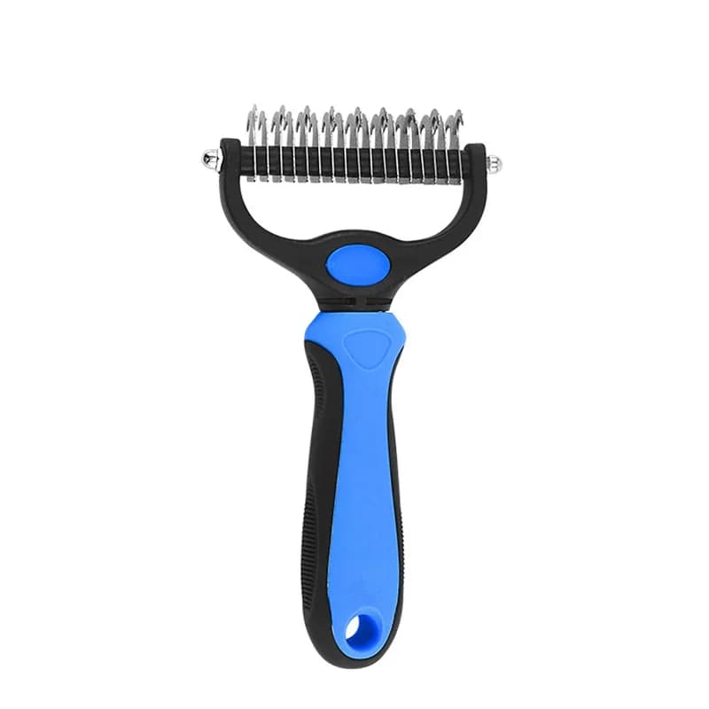Pet Deshedding Brush with Self-Cleaning Button