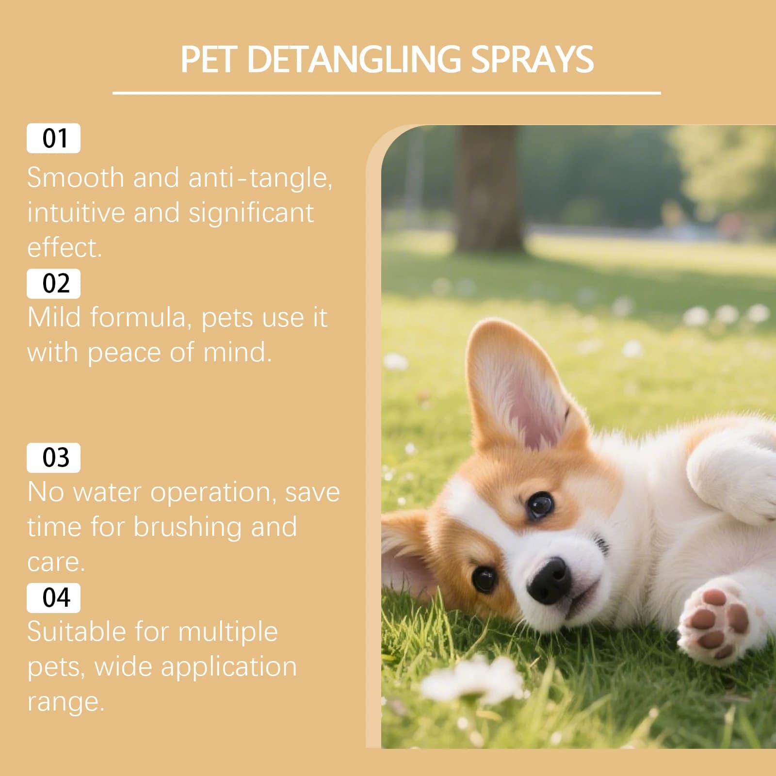 Pet Hair Detangling & Smoothing Spray