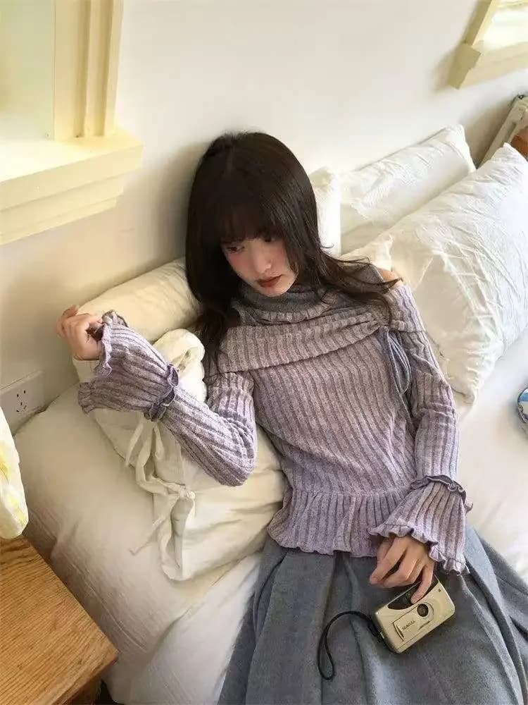 Girls Long Sleeve Pullover Top Y2K Lolita