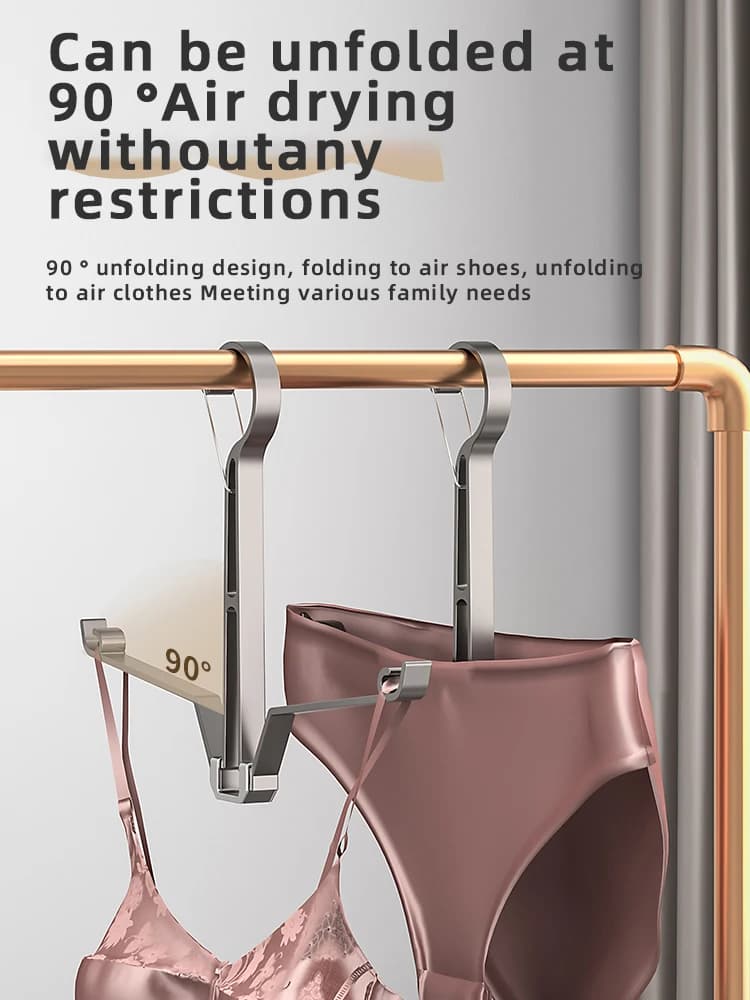 Foldable Shoe Drying Rack with Hooks