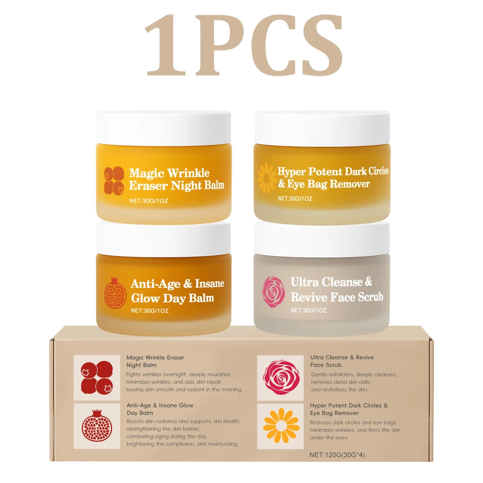 Skincare Set Face Day Night Cream Moisturizing Firming Eye Cream Facial Scrub Exfoliating Nourishing Hydrating Beauty Gift Kit