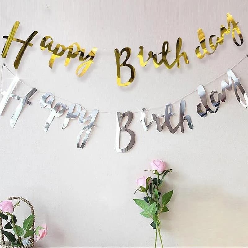Happy Birthday Hanging Banner Garland