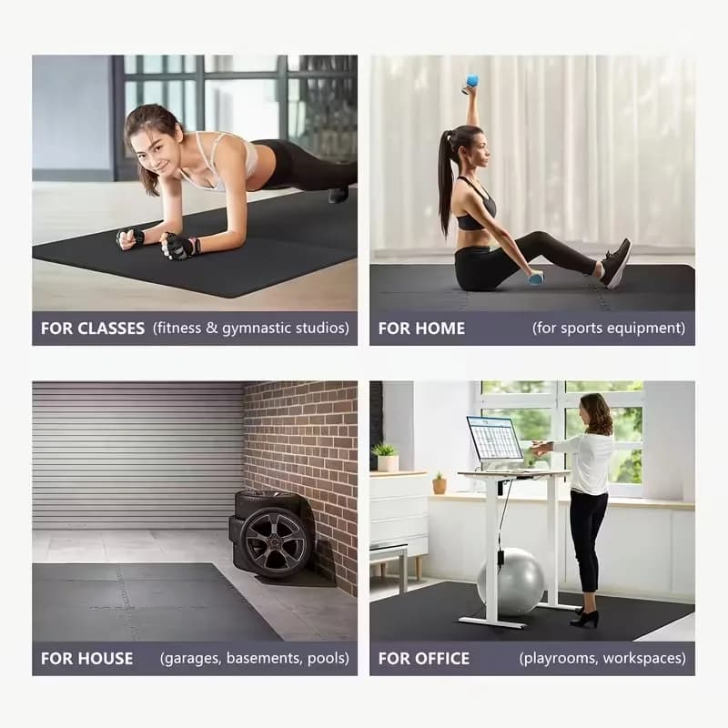 30x30cm 16 Pcs Interlocking Yoga Mat Home Gym and Yoga Equipment Protective Mat EVA Foam Non Slip Flooring Indoor Fitness