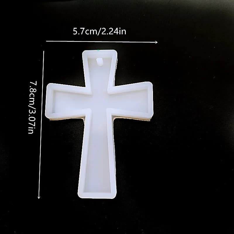 Silicone Mold Blessing Cross DIY Making Beads Soap Candles Clay Cement Crafts Epoxy Resin Casting Silicone Material Candle Mold